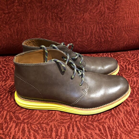 Cole Haan Men's Grand OS Chukka book - Grey and key lime - Picture 2 of 16